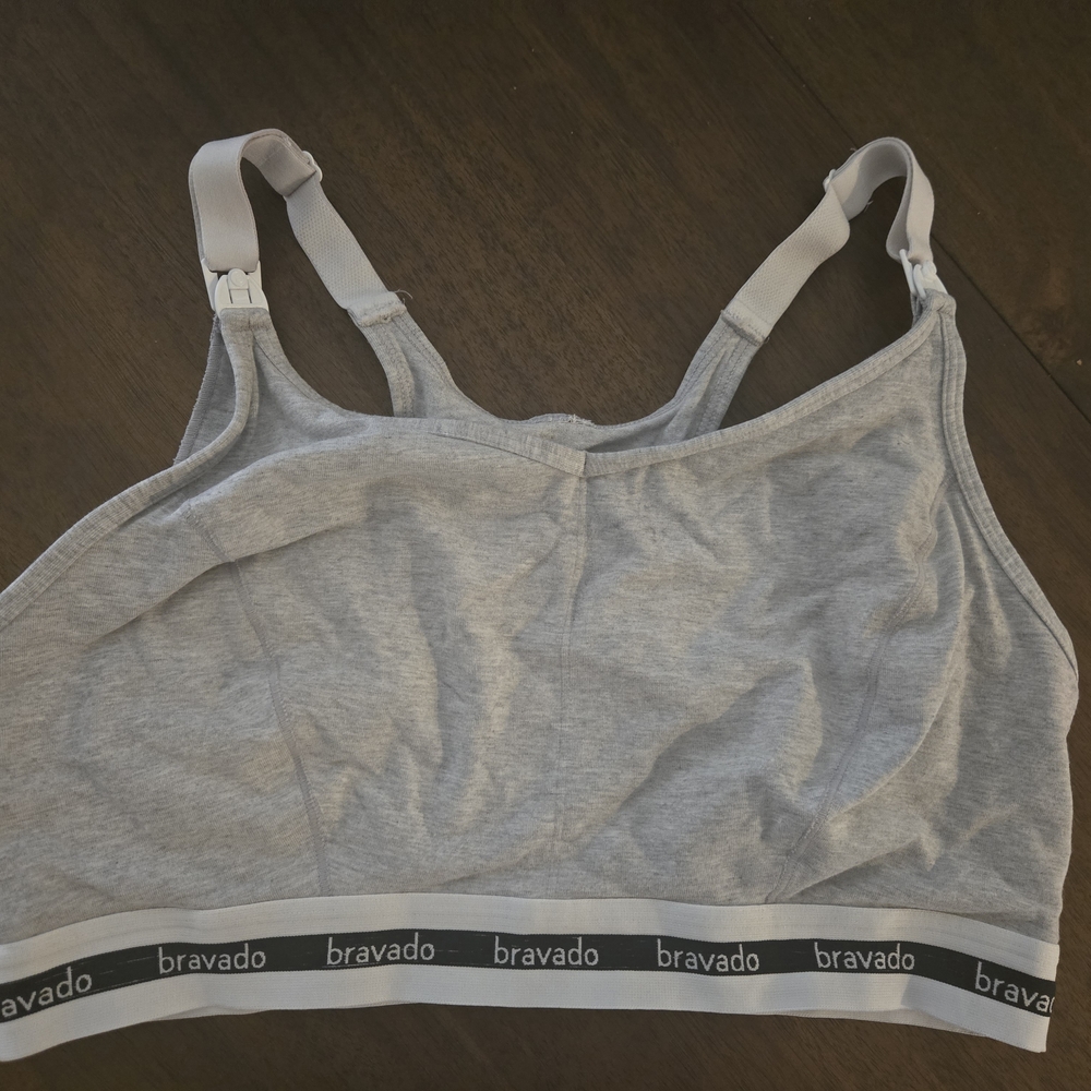 Bravado Nursing Bra - Heather Grey - Extended Cup Size L And Size M